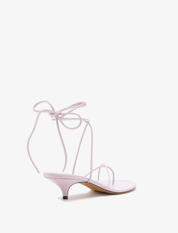 Proenza Schouler Proenza Schouler Slash Tie Sandals In Capretto Leather - Lilac