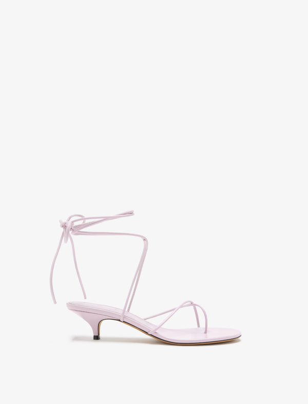 proenza schouler Proenza Schouler Slash Tie Sandals in Capretto Leather - Lilac