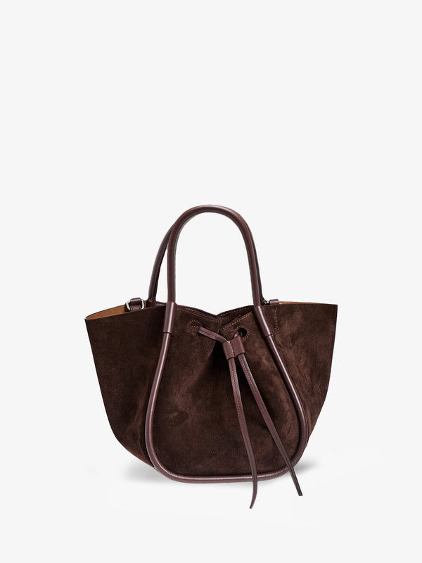proenza schouler Proenza Schouler Small Ruched Tote in Soft Suede - Chocolate