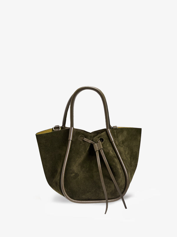 proenza schouler Proenza Schouler Small Ruched Tote in Soft Suede - Olive