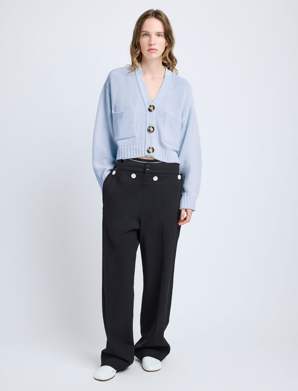 Proenza Schouler Proenza Schouler Sofia Cardigan In Cotton Knit - Pale Blue