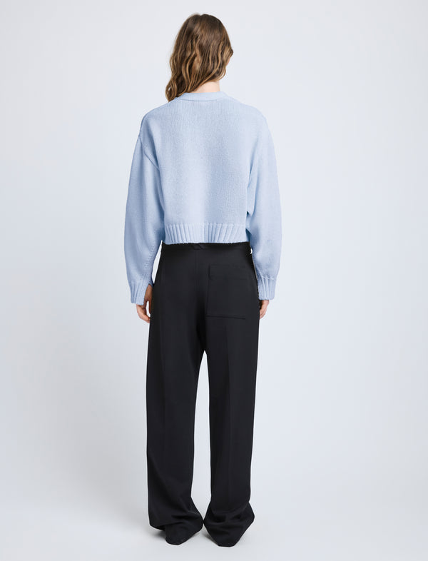 Proenza Schouler Proenza Schouler Sofia Cardigan In Cotton Knit - Pale Blue