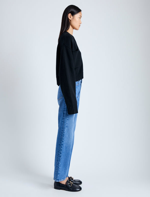 Proenza Schouler Proenza Schouler Sofia Cardigan In Eco Cashmere - Black