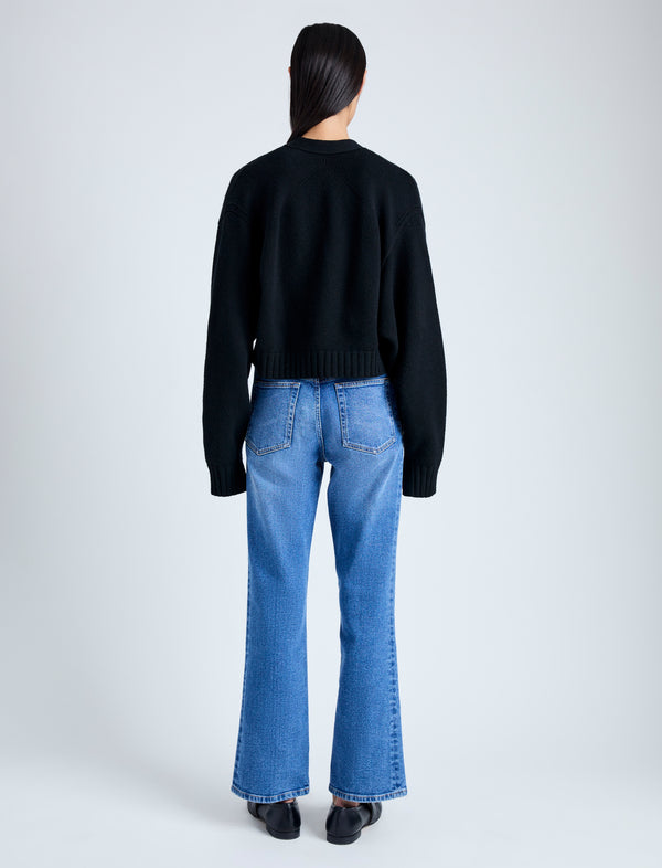 Proenza Schouler Proenza Schouler Sofia Cardigan In Eco Cashmere - Black