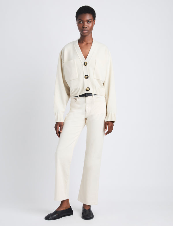 Proenza Schouler Proenza Schouler Sofia Cardigan In Eco Cashmere - Ivory
