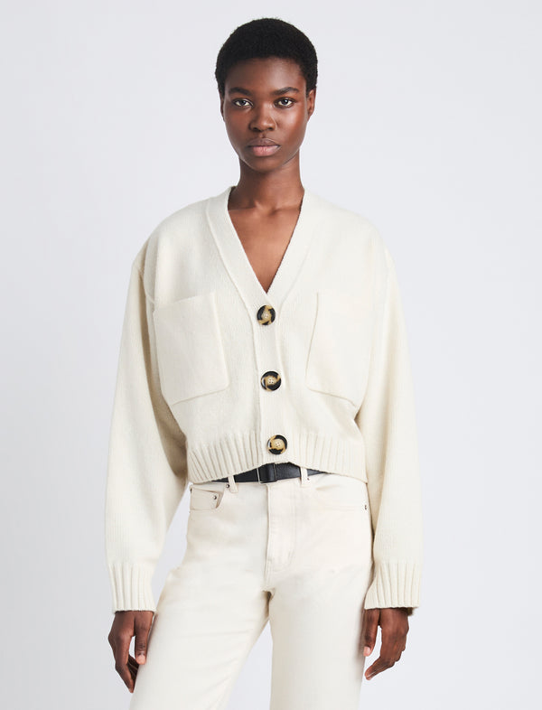 proenza schouler Proenza Schouler Sofia Cardigan in Eco Cashmere - Ivory