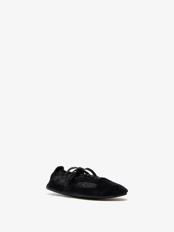 proenza schouler Proenza Schouler Soft Track Sneakers in Nylon Calfsuede - Black