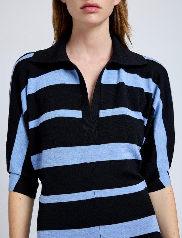 Proenza Schouler Proenza Schouler Solana Dress In Superfine Merino Silk - Black Multi