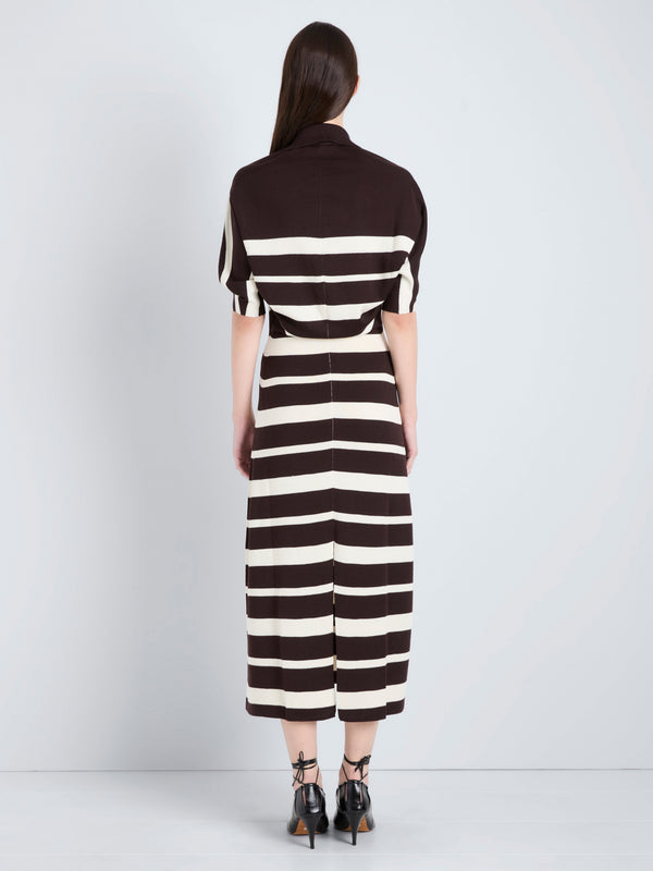 Proenza Schouler Proenza Schouler Solana Dress In Superfine Merino Silk - Brown Multi