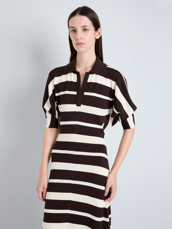 Proenza Schouler Proenza Schouler Solana Dress In Superfine Merino Silk - Brown Multi