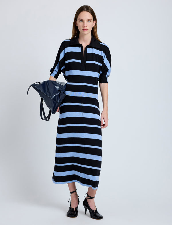 proenza schouler Proenza Schouler Solana Dress in Superfine Merino Silk - Black Multi