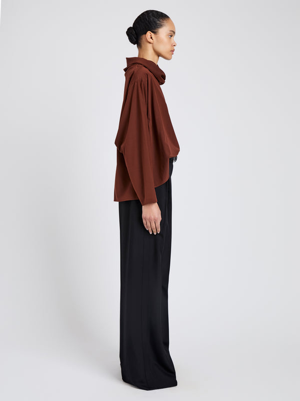 Proenza Schouler Proenza Schouler Solene Top In Silk Viscose - Mahogany