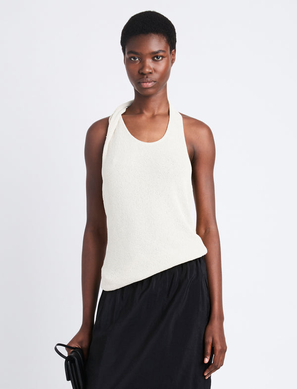 proenza schouler Proenza Schouler Stevie Top in Textured Knit - White