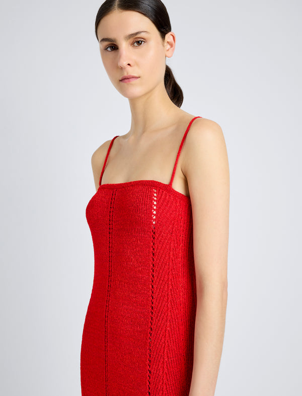 Proenza Schouler Proenza Schouler Suki Dress In Viscose Ribbon Knit - Red