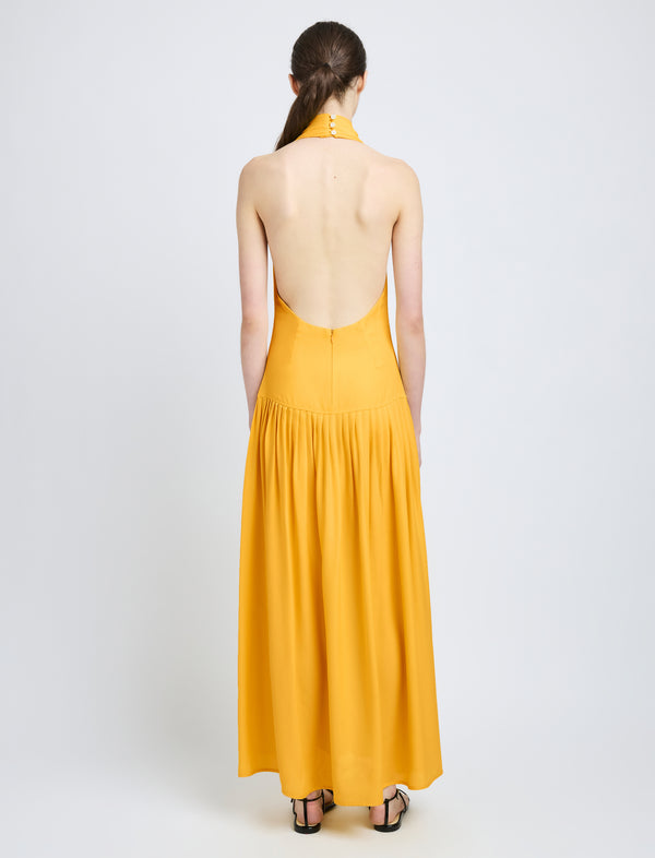 Proenza Schouler Proenza Schouler Tala Dress In Viscose Georgette - Lemon