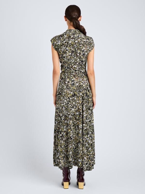 Proenza Schouler Proenza Schouler Tamara Dress In Printed Matte Jersey - Rust Multi