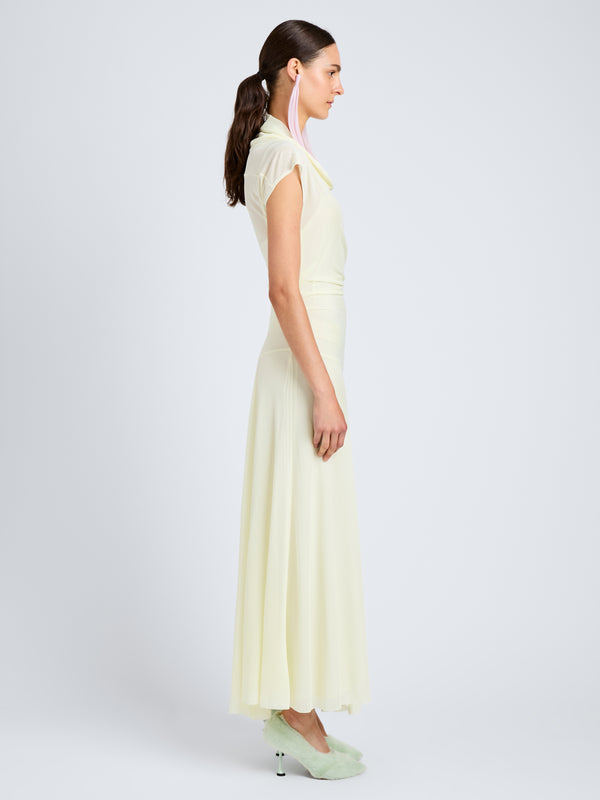 Proenza Schouler Proenza Schouler Tamara Dress In Sheer Crepe Jersey - Pale Yellow
