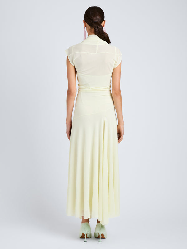 Proenza Schouler Proenza Schouler Tamara Dress In Sheer Crepe Jersey - Pale Yellow
