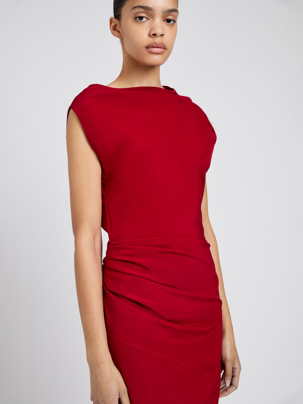Proenza Schouler Proenza Schouler Tasa Dress In Silk Viscose - Scarlet