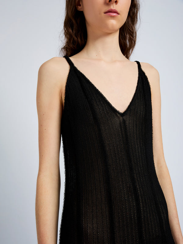 Proenza Schouler Proenza Schouler Tavia Dress In Viscose Fringe Knit - Black