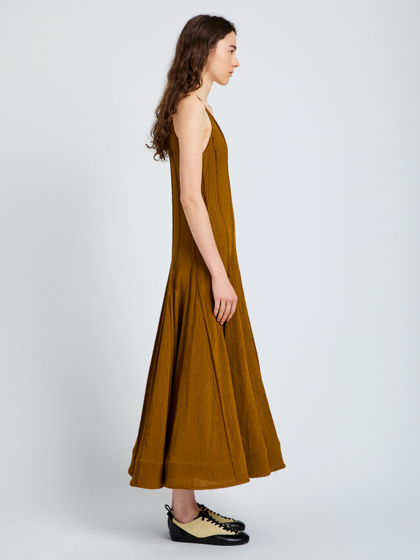Proenza Schouler Proenza Schouler Tavia Dress In Viscose Fringe Knit - Olive