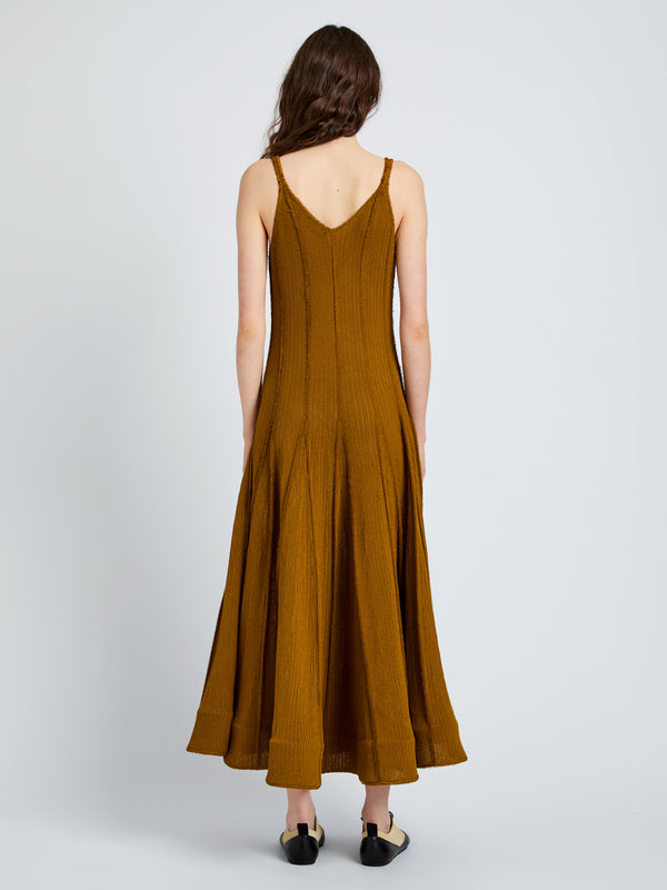 Proenza Schouler Proenza Schouler Tavia Dress In Viscose Fringe Knit - Olive