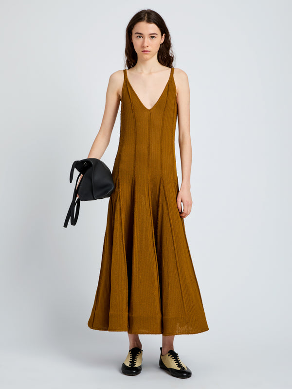 proenza schouler Proenza Schouler Tavia Dress in Viscose Fringe Knit - Olive