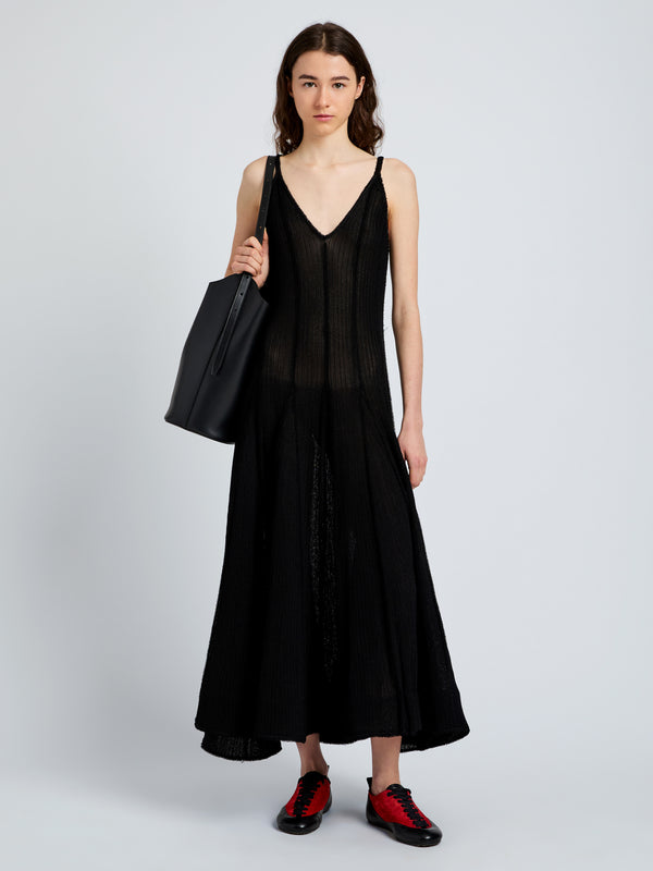 proenza schouler Proenza Schouler Tavia Dress in Viscose Fringe Knit - Black