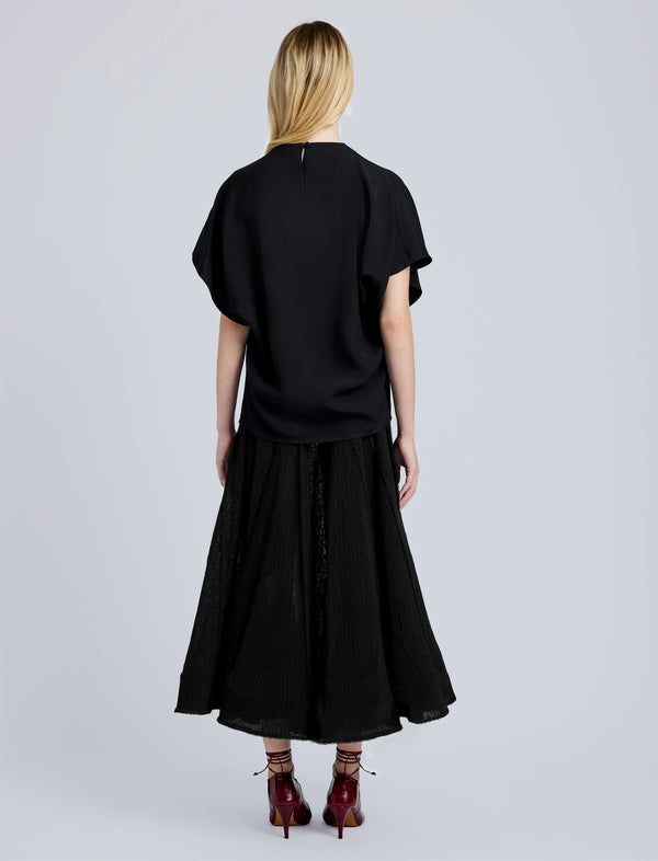 Proenza Schouler Proenza Schouler Tavia Skirt In Viscose Fringe Knit - Black