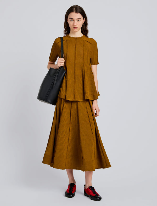 proenza schouler Proenza Schouler Tavia Skirt in Viscose Fringe Knit - Olive