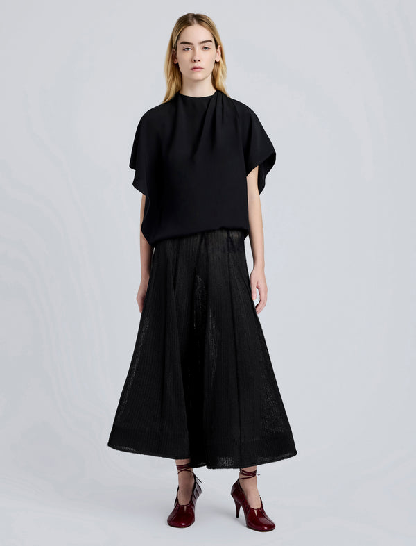 proenza schouler Proenza Schouler Tavia Skirt in Viscose Fringe Knit - Black