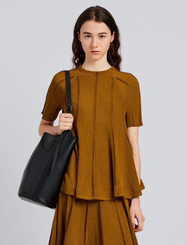 proenza schouler Proenza Schouler Tavia Top in Viscose Fringe Knit - Olive
