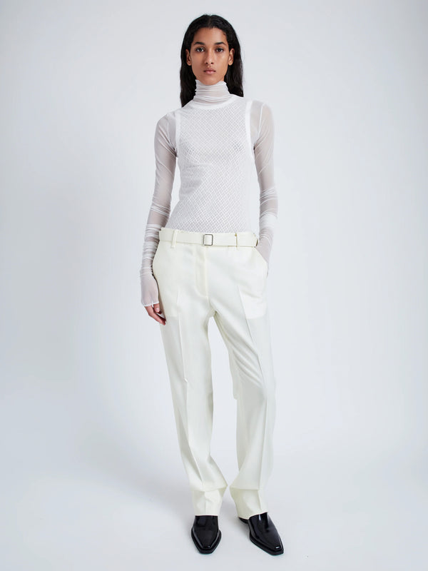 proenza schouler Proenza Schouler Teddy Pant in Wool Twill Suiting - Wax