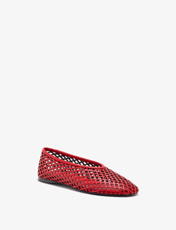 Proenza Schouler Proenza Schouler Tee Perforated Ballet Flats - Red