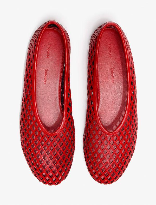 Proenza Schouler Proenza Schouler Tee Perforated Ballet Flats - Red
