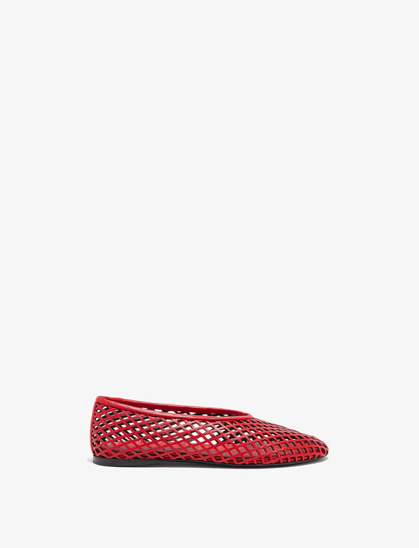 proenza schouler Proenza Schouler Tee Perforated Ballet Flats - Red
