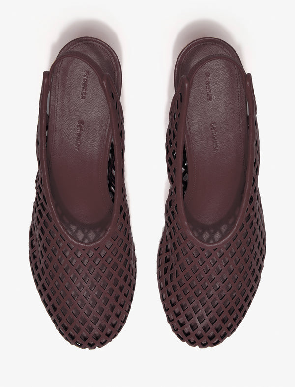Proenza Schouler Proenza Schouler Tee Perforated Slingback Pumps In Nappa - Currant