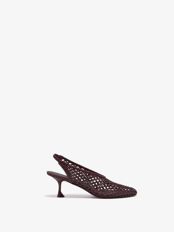 Proenza Schouler Proenza Schouler Tee Perforated Slingback Pumps In Nappa - Currant