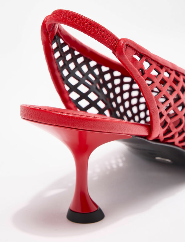 Proenza Schouler Proenza Schouler Tee Perforated Slingback Pumps - Red