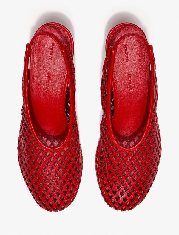 Proenza Schouler Proenza Schouler Tee Perforated Slingback Pumps - Red