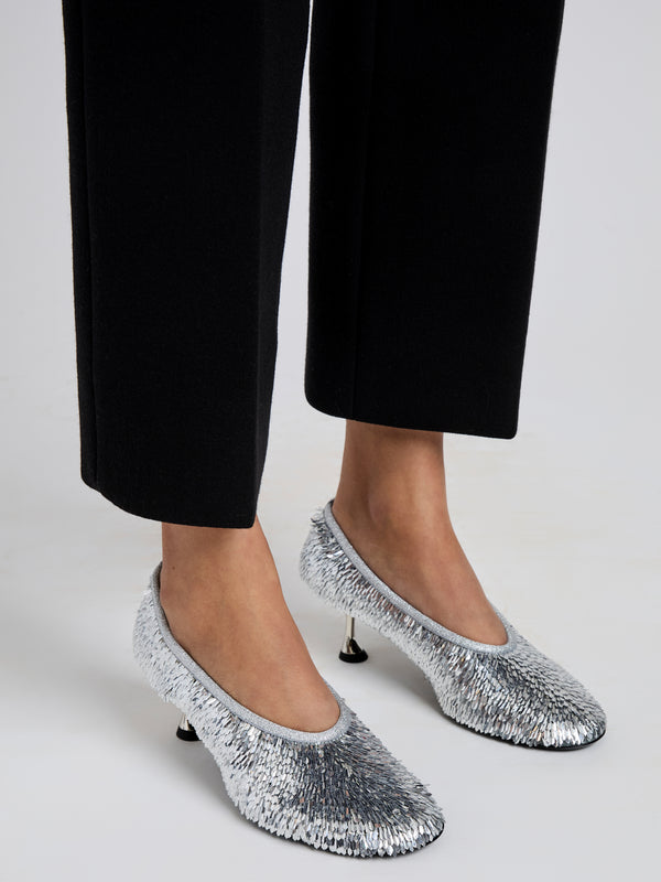 Proenza Schouler Proenza Schouler Tee Sequin Pumps - Silver