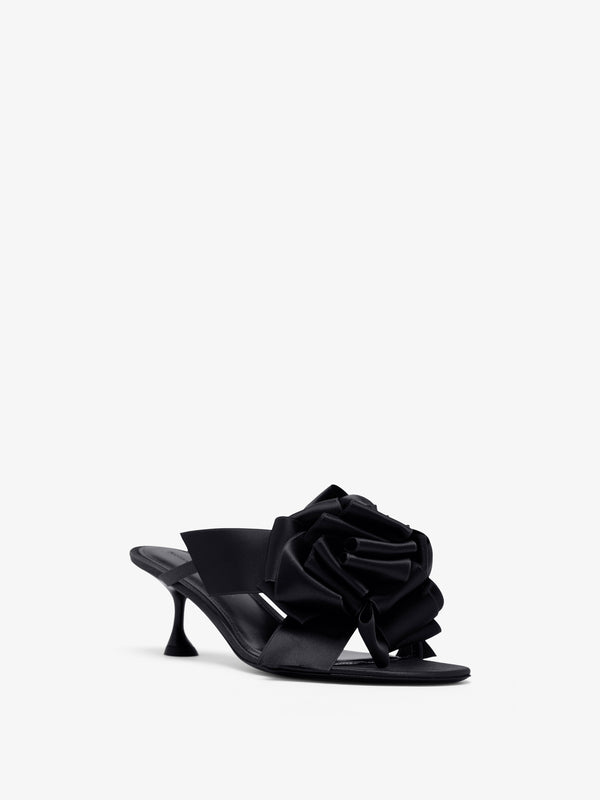 Proenza Schouler Proenza Schouler Tee Souvenir Sandals In Satin - Black