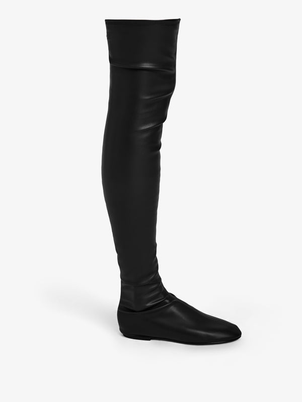 Proenza Schouler Proenza Schouler Tee Stretch Over The Knee Boots In Faux Leather - Black