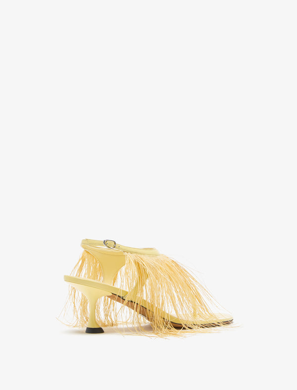 Proenza Schouler Proenza Schouler Tee Thong Feather Sandals In Slick Nappa - Resin