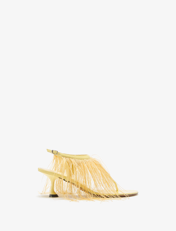 proenza schouler Proenza Schouler Tee Thong Feather Sandals in Slick Nappa - Resin