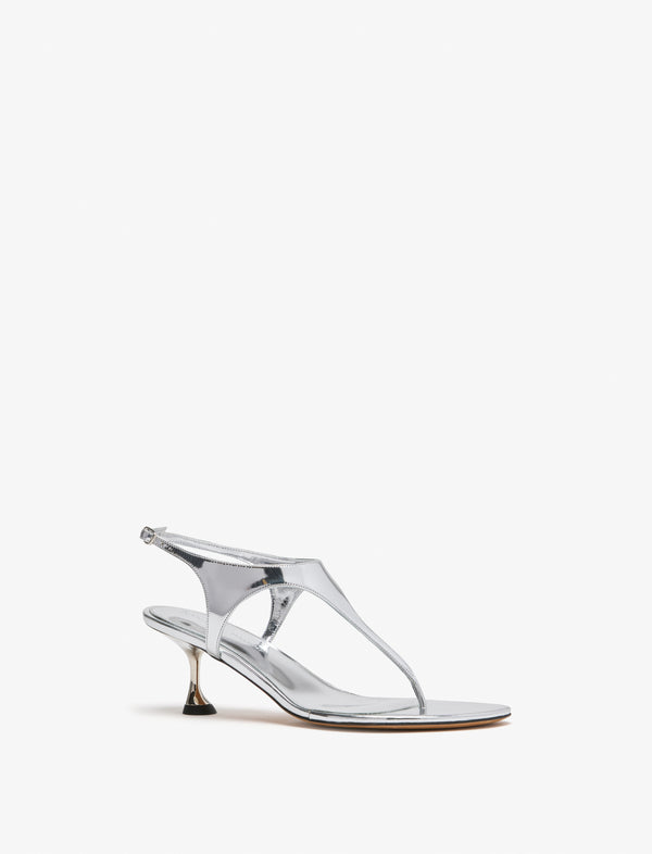Proenza Schouler Proenza Schouler Tee Thong Sandals In Mirrored Metallic - Silver