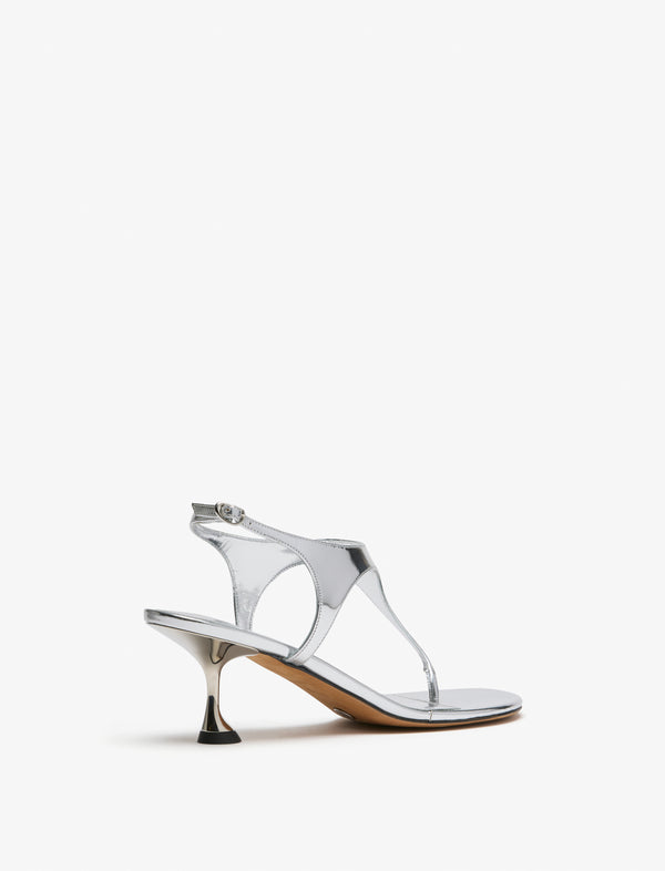 Proenza Schouler Proenza Schouler Tee Thong Sandals In Mirrored Metallic - Silver
