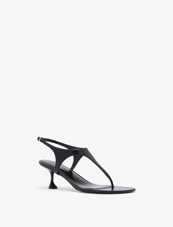 Proenza Schouler Proenza Schouler Tee Thong Sandals In Slick Nappa - Black