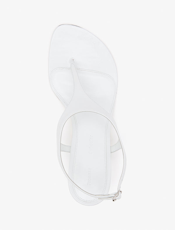 Proenza Schouler Proenza Schouler Tee Thong Sandals In Slick Nappa - White