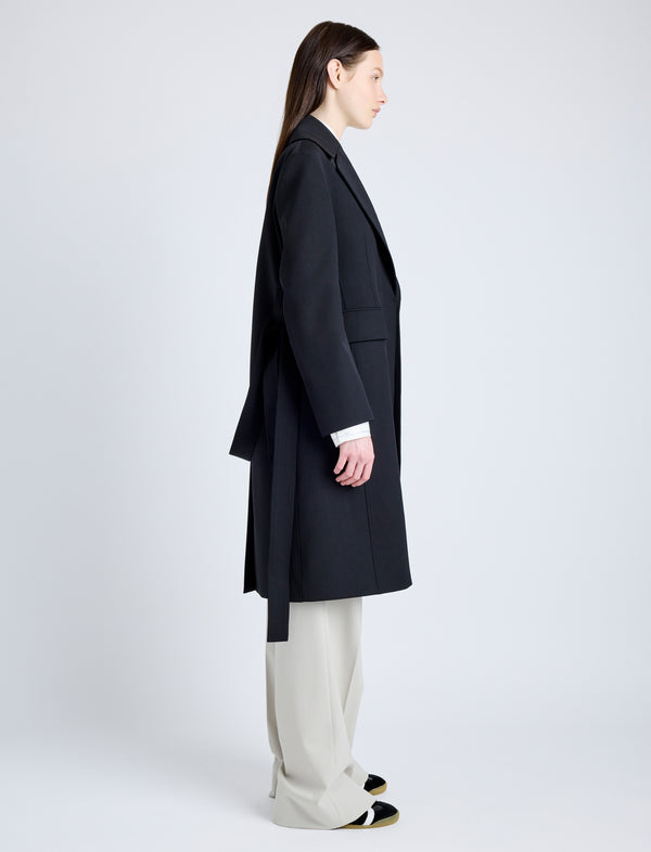 Proenza Schouler Proenza Schouler Thea Coat In Wool Gabardine Suiting - Black